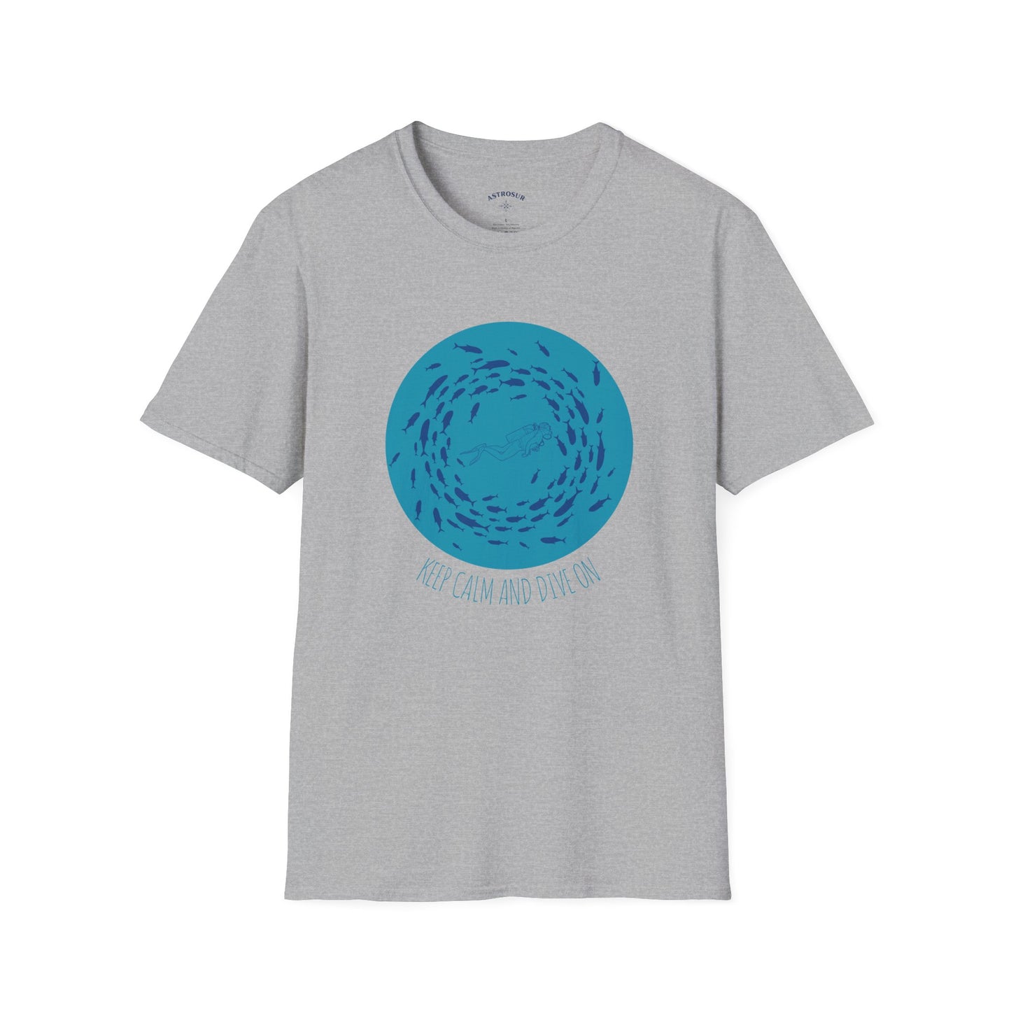 Keep Calm and Dive On - Unisex Softstyle T-Shirt