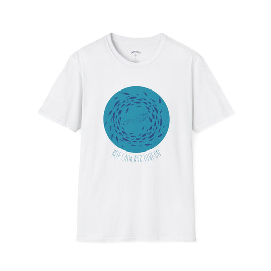 Keep Calm and Dive On - Unisex Softstyle T-Shirt