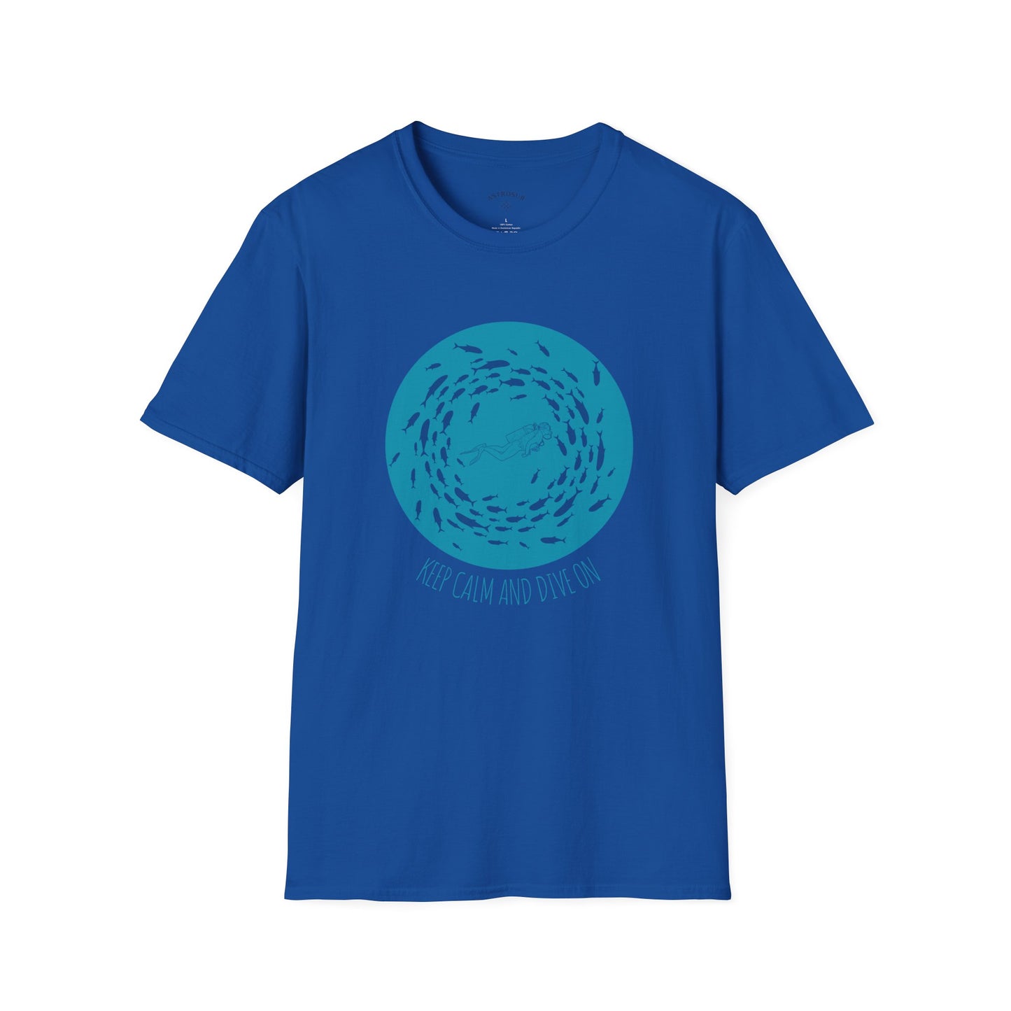 Keep Calm and Dive On - Unisex Softstyle T-Shirt