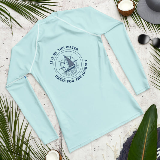 UPF +50 Men's Rash Guard - Live by the water