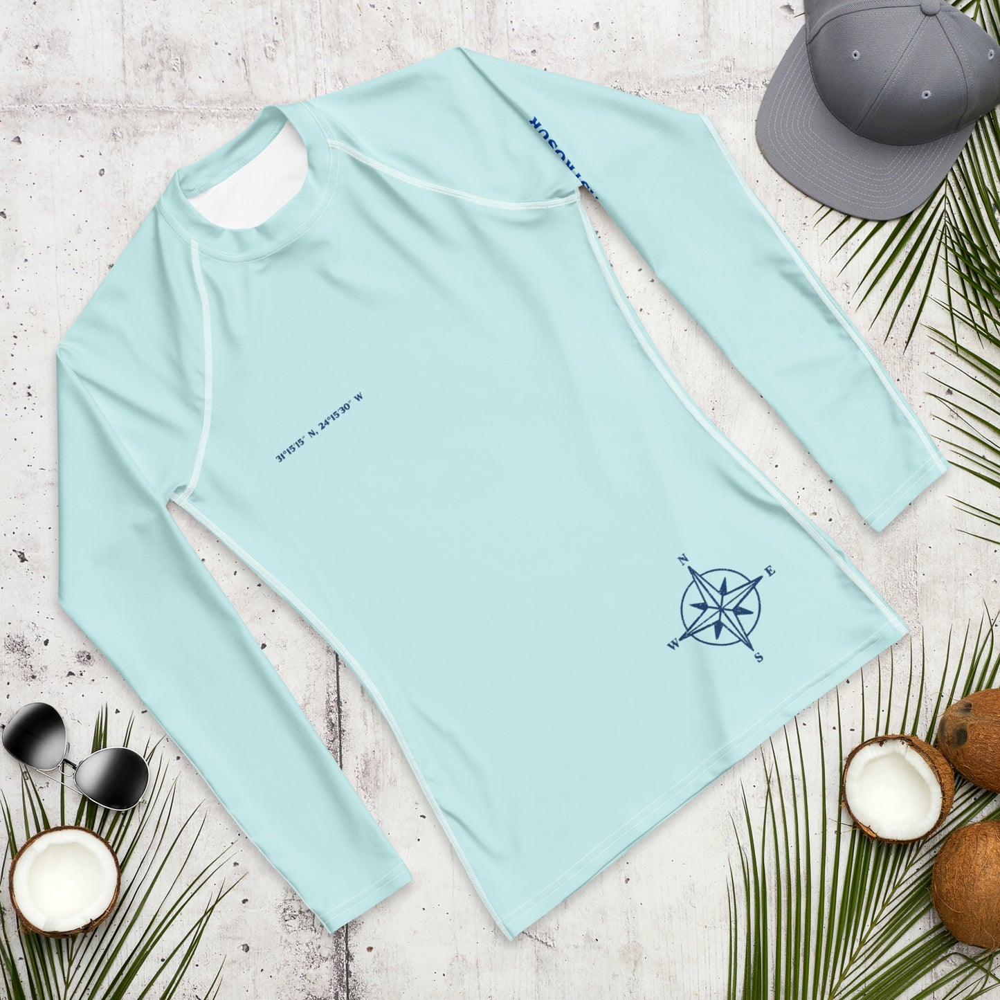UPF +50 Men's Rash Guard - Live by the water
