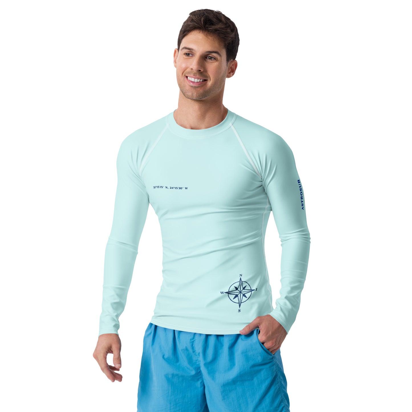 UPF +50 Men's Rash Guard - Live by the water